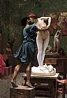 Jean-leon Gerome Famous Paintings - Pygmalion and Galatea 2